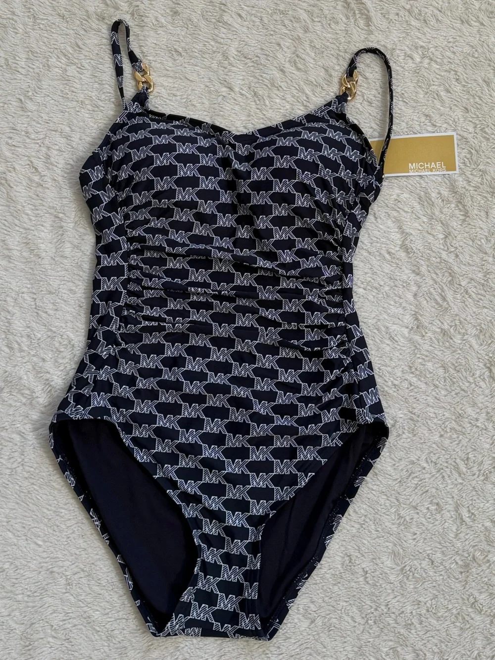 Michael Kors Mk logo one piece swimsuit NWT